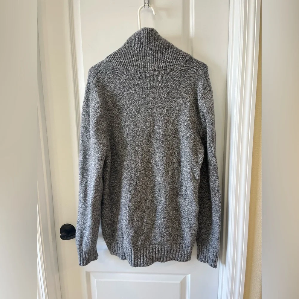 Men’s Banana Republic Gray Shawl Collar XL Pullover Wool Blend Sweater